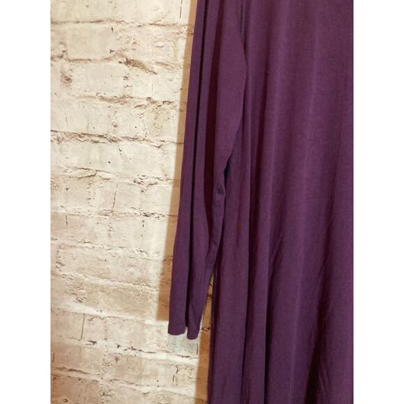 Et' Lois Dress Womens Large Dark Purple Cowl Neck Jersey Stretch Flowy USA Made - Picture 4 of 12
